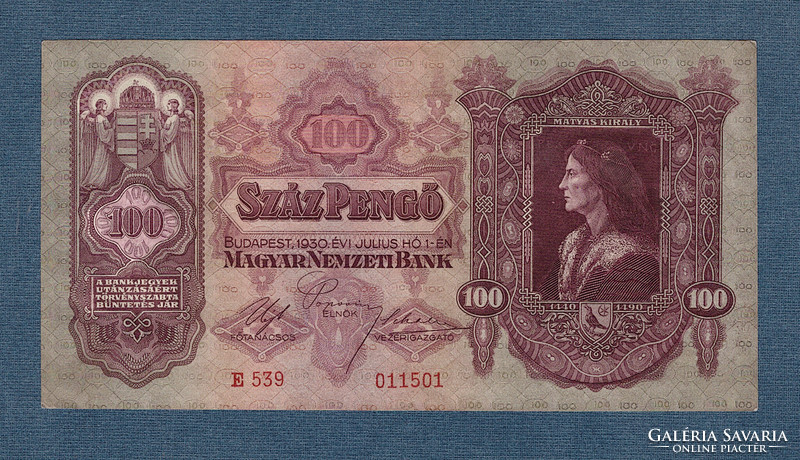 100 Pengő 1930 ef crisp