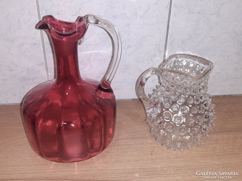 Old blown glass bottle and tumbler in one