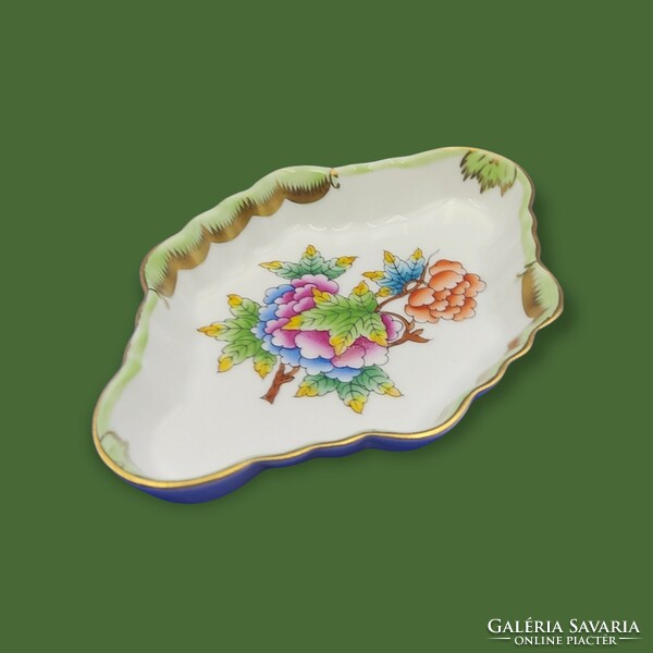 Herend porcelain jewelry holder bowl with Victoria pattern