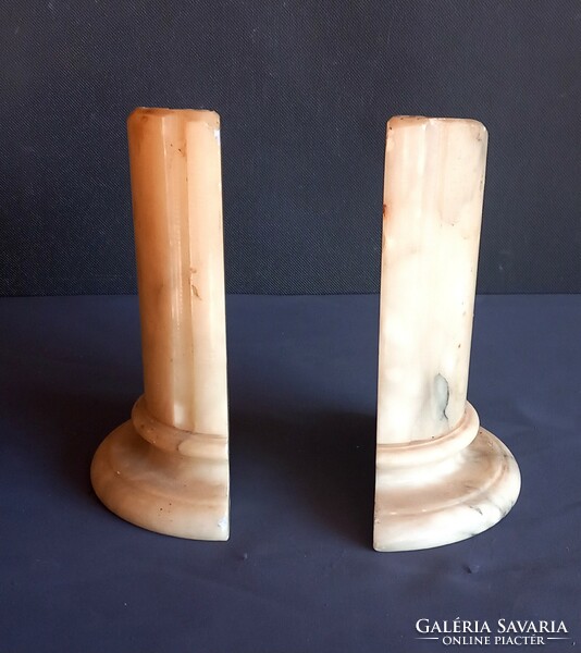 Alabaster bookend, art deco design, negotiable in pairs