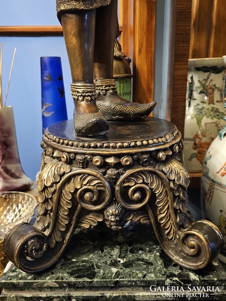 Unique pair of old statues - lamps (allolampa)