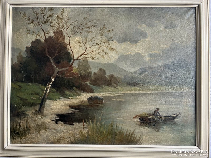 Life in Balaton: a signed work by an unknown painter