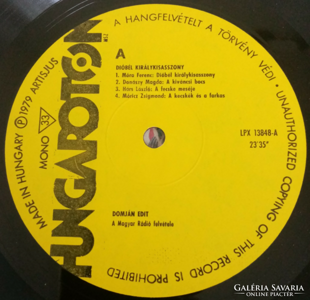 Queen Dióbél (fairy tale) vinyl record for sale