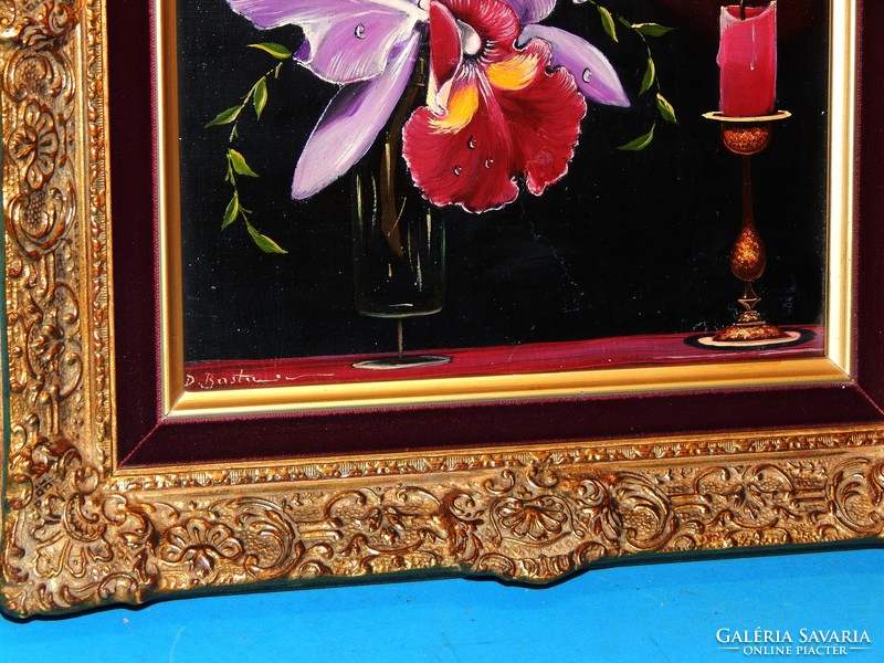 Quality frame with an external size of 42x36 cm, gift oil painting