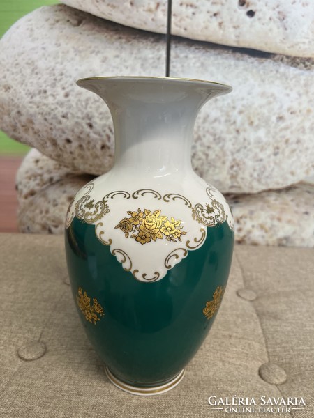 Reichenbach German green porcelain vase a73