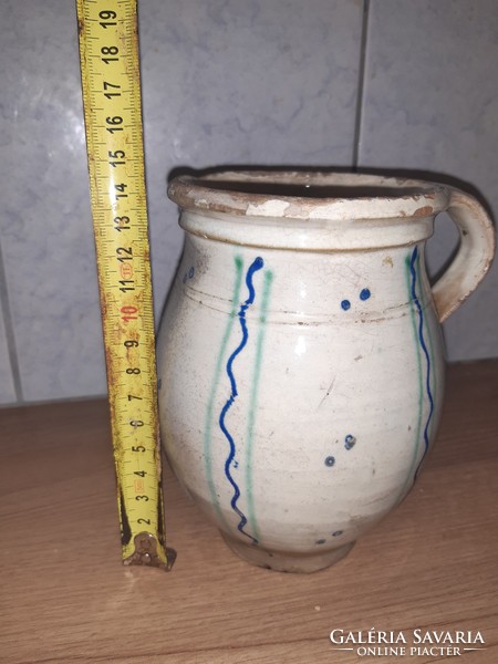 Glazed earthenware bowl, mug, saucer