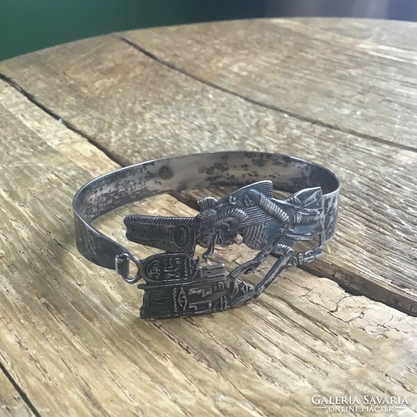 Ancient Egyptian silver bracelet