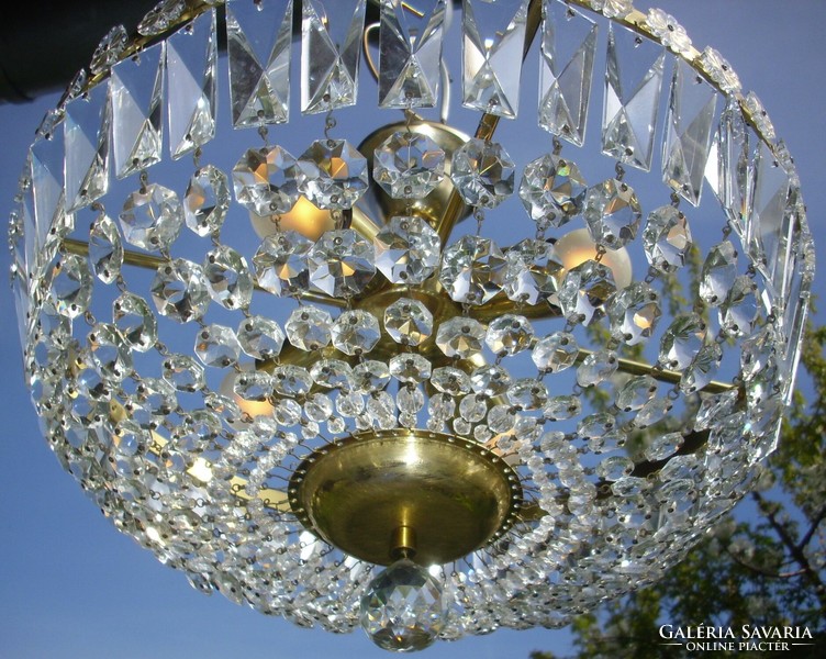 Viennese round basket crystal chandelier 4 burners ii.