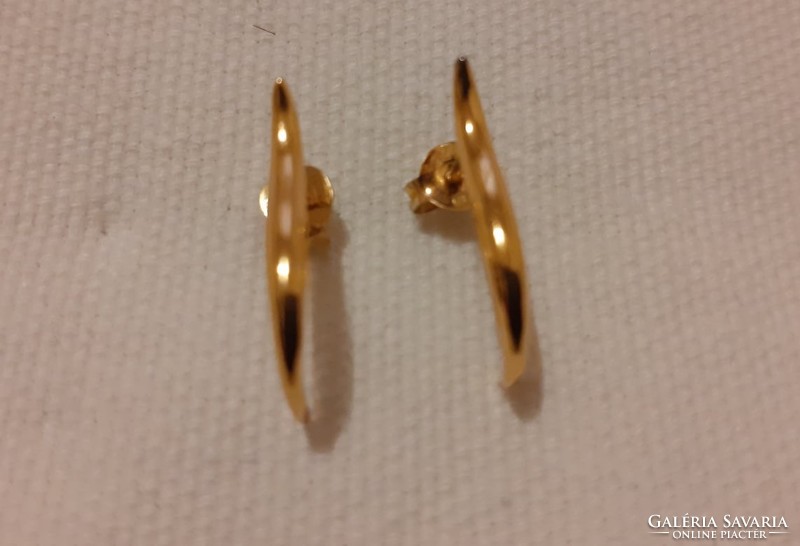 Showy gold-plated silver earrings (925)