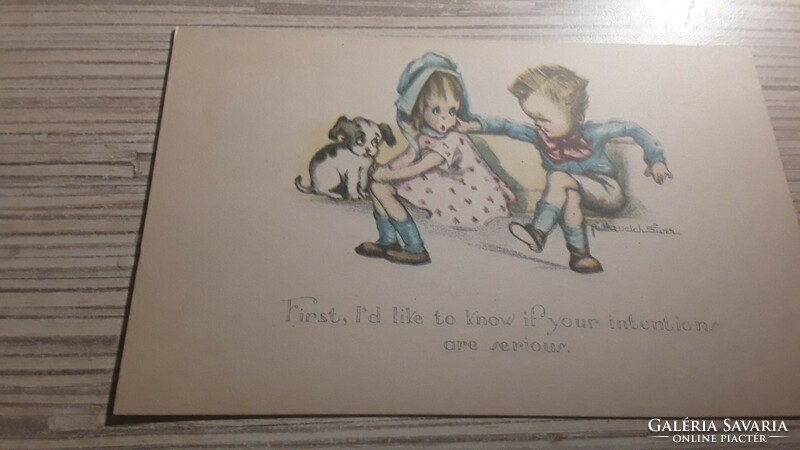 Antique greeting postcard.