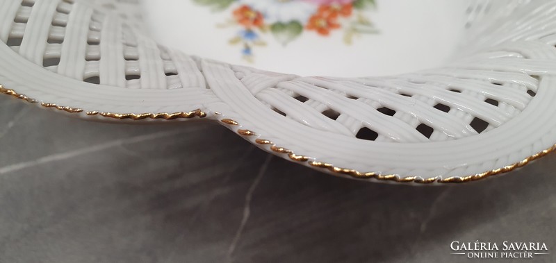 Beautiful porcelain tray with an openwork pattern