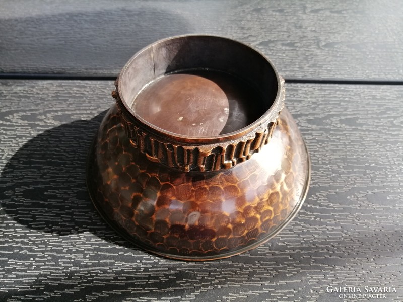 Bronzed copper bowl (7x15.5cm) designed by Ildíko Szilágyi and distributed by the industrial arts company