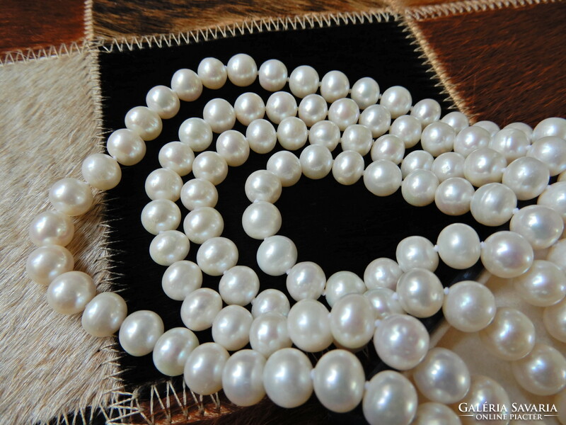 Extra long string of genuine freshwater pearls, without clasp (2.52 m!) ﻿