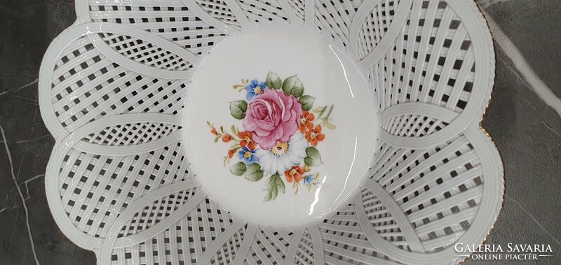 Beautiful porcelain tray with an openwork pattern