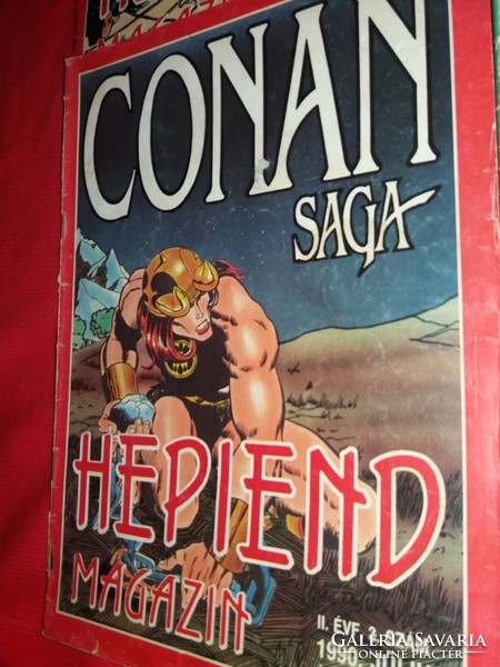Old hepiend magazine comic pack 4 pcs in one Hungarian language. Conan and the Avenger according to the pictures