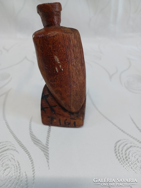 World War Ii wood carving with cartridge