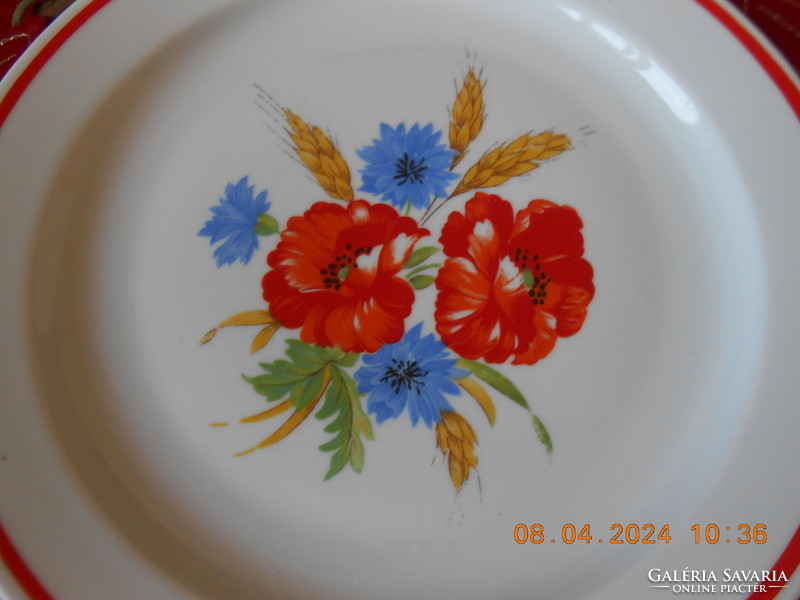 Zsolnay poppy pattern cake plate