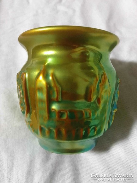 Zsolnay souvenir vase 7 cm