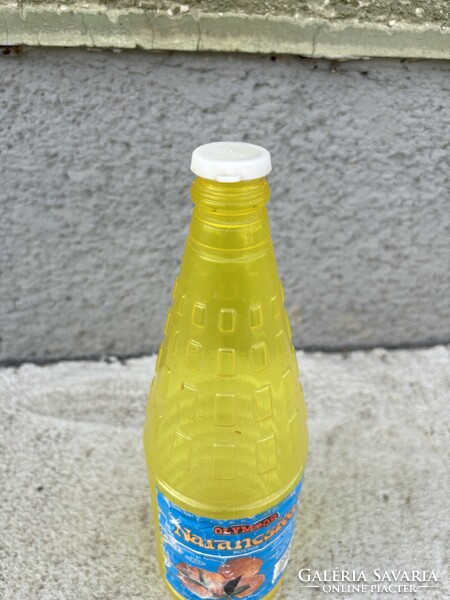 Plastic retro olympos orange drink plastic bottle glass nostalgia piece