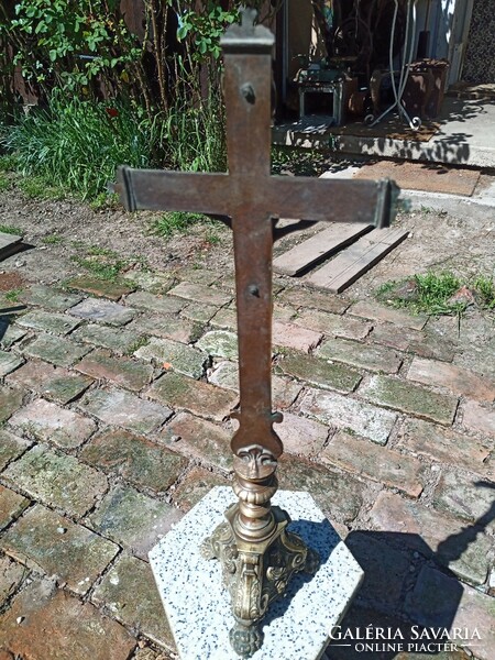 Antique large table crucifix, beautiful workmanship
