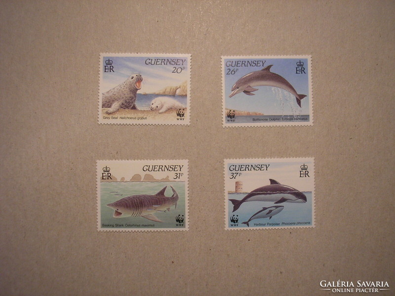 Guernsey - Fauna,  WWF, tengeri emlősök, halak 1990