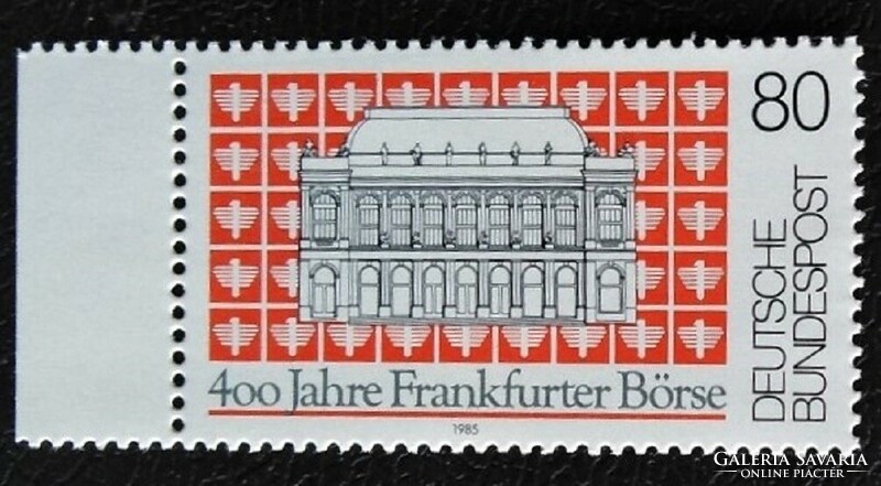 N1257sz / Németország 1985 A frankfurti tőzsde bélyeg postatiszta ívszéli