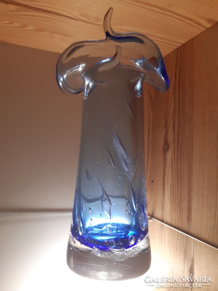 Czech skrdlovice karel wünsch bubble glass vase with 