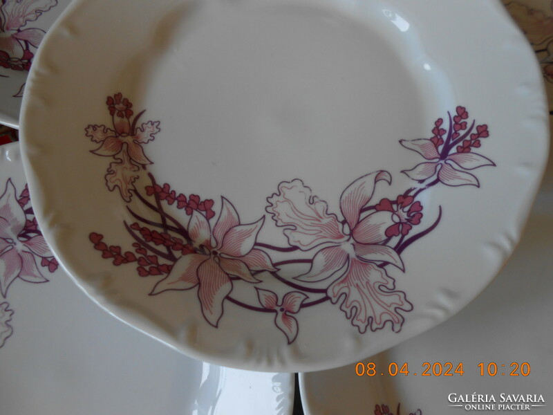 Zsolnay orchid pattern flat plate
