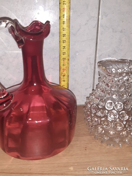 Old blown glass bottle and tumbler in one