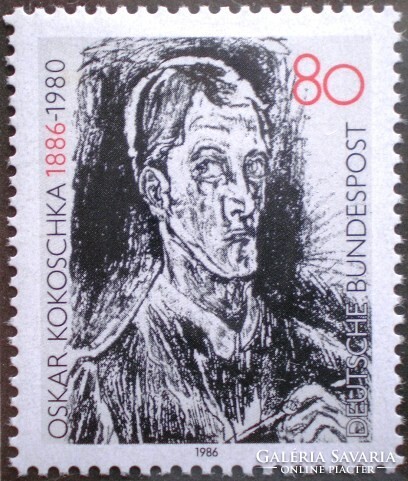 N1272 / Németország 1986 Oskar Kokoschka bélyeg postatiszta