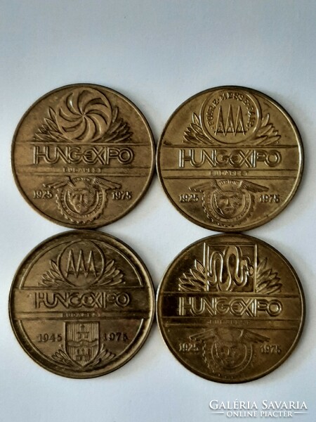 Hungexpo commemorative coin of 4 types from 1975