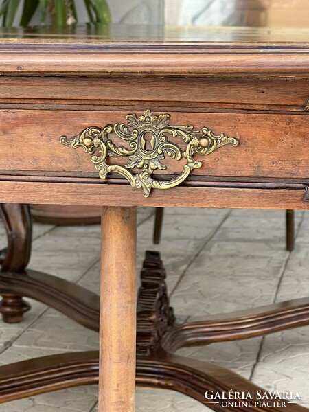 Antique Viennese baroque style dining room / meeting table