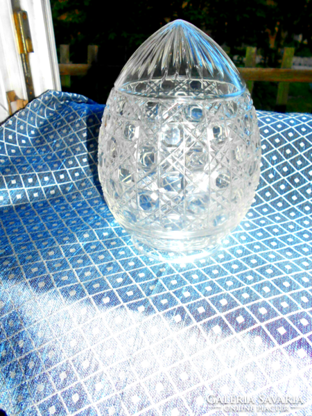 Antique crystal lamp shade polished glass