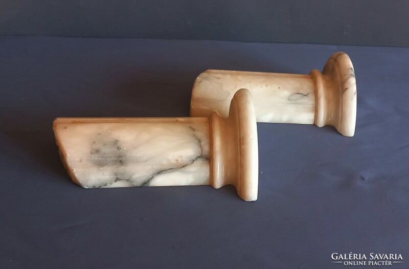 Alabaster bookend, art deco design, negotiable in pairs