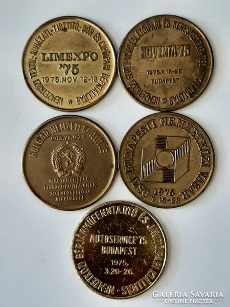 Hungexpo commemorative coin of 5 types from 1975