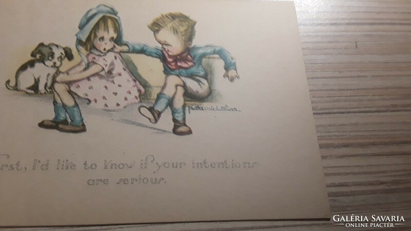 Antique greeting postcard.