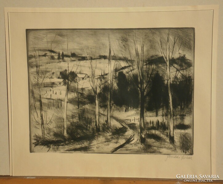 Ferenc Bordás (1911-1982): winter landscape