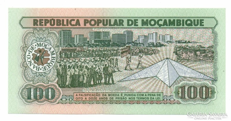100 Meticas 1989 Mozambique