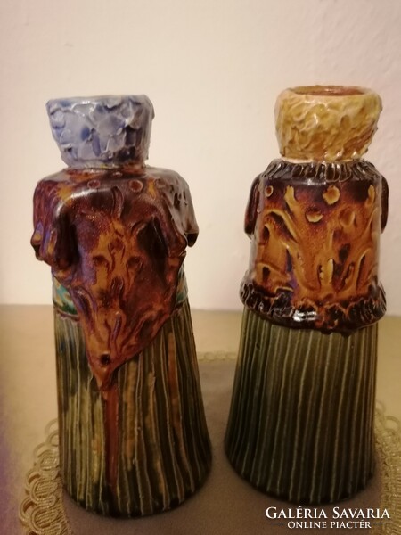 Folk ceramic candle holders, the works of a blonde designer