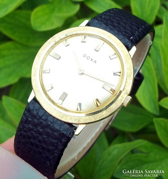 Extremely rare 14k gold doxa men's watch