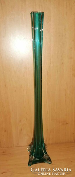 Zöld üveg váza - 50 cm magas (b)