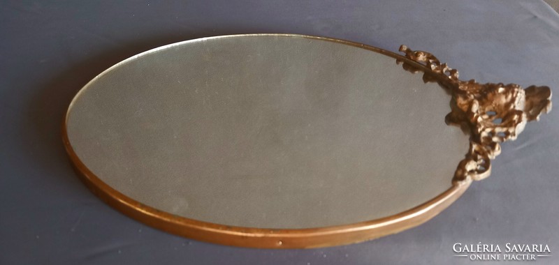 Art Nouveau oval wall metal mirror negotiable design