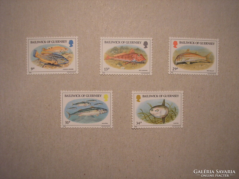 Guernsey - fauna, sea fish 1985