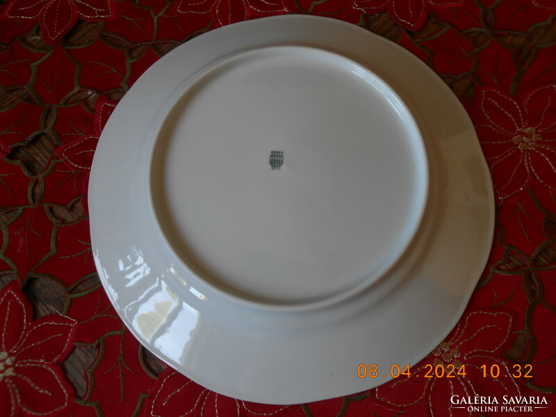 Zsolnay kék barackvirág mintás lapos tányér