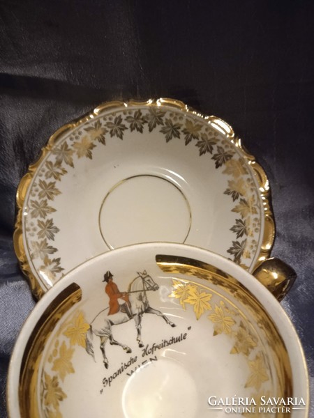 Porcelain mocha set, Austrian souvenir cup