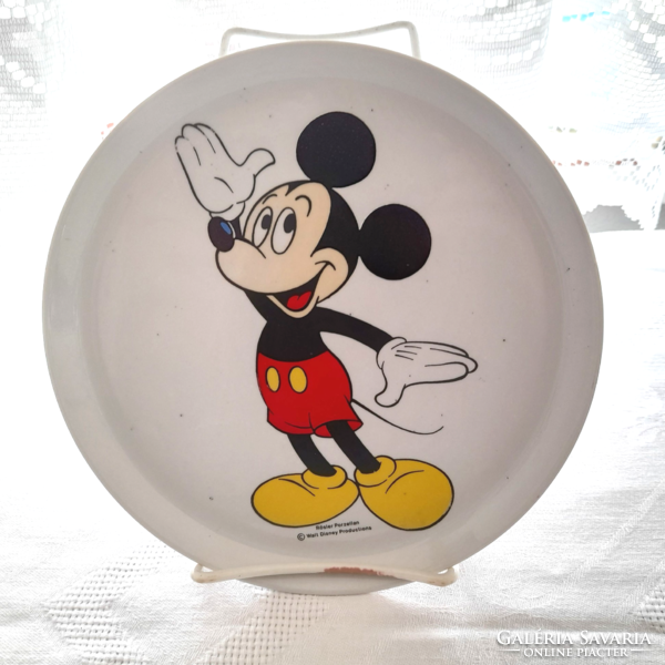 Retro Mickey és Minnie porcelán falitányér