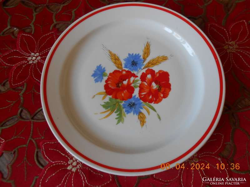 Zsolnay poppy pattern cake plate