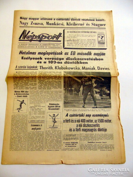 1967 szeptember 5  /  Népsport  /  Újság - Magyar / Napilap. Ssz.:  25757