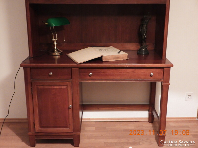 Usa drexel and thomasville mahogany desk, table and mirrors