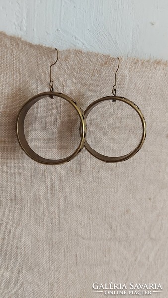 Vintage copper hoop earrings handmade earrings